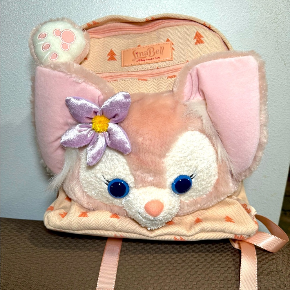 Disney Aulani Resort LinaBell Plush Backpack Pink Fox from Duffy and Friends NEW